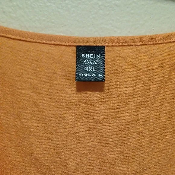 Orange Button-Front Dress - Picture 2 of 5